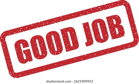 Vector stamp with motivational “GOOD JOB” text – great for educational material, performance reviews, or reward stickers