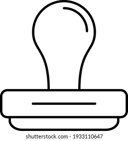 Diseño del icono de contorno de sello de vector
