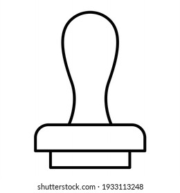 Vector Stamp Outline Icon Design
