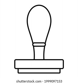 Diseño del icono de contorno de sello de vector
