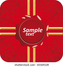 Vector Stamp with red background