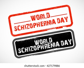 Vector stamp for schizophrenia.