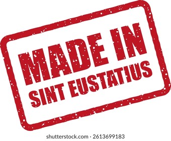 Vector stamp with “Made in Sint Eustatius”. Great for island branding, handmade goods, and Caribbean exports