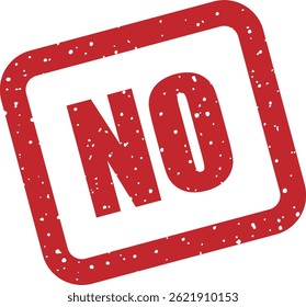 Vector stamp with strong “NO” response, ideal for rejections, denials, or disapprovals
