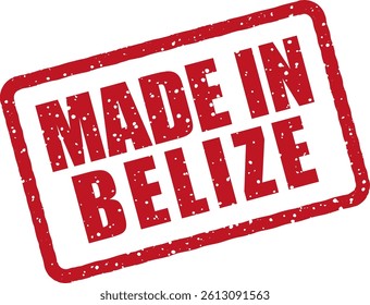 Vector stamp “Made in Belize” suitable for national product branding, export goods, and island packaging