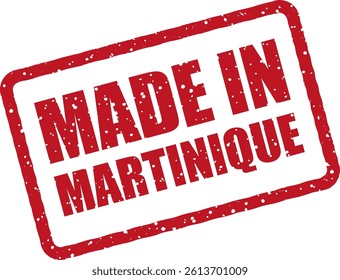 Vector stamp with “Made in Martinique”. Suitable for tropical product labeling, export branding, and island identity