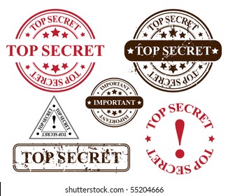 Vector Stamp Template Top Secret Stock Vector (Royalty Free) 55204666 ...