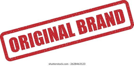 Vector stamp with text “ORIGINAL BRAND” to certify authentic labels, trademarked products, or genuine manufacturer lines — great for packaging and branding