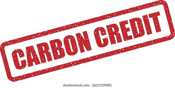 Vector stamp with text “CARBON CREDIT” for environmental, sustainability, and compliance materials