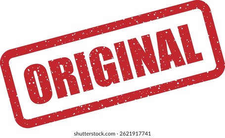 Carimbo vetorial com o texto "ORIGINAL" para destacar itens originais, designs autênticos ou obras não derivadas. Perfeito para portfólios criativos e etiquetas de produtos