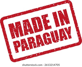 Vector stamp with “Made in Paraguay” text. Ideal for export packaging, national products, and South American branding