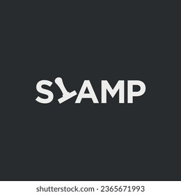 Vector stamp text logo design