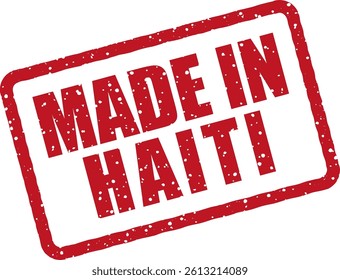 Vector stamp with “Made in Haiti” text. Perfect for handmade goods, Caribbean branding, and export visuals