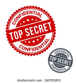 Vector stamp top secret. Use for label, sign or sticker