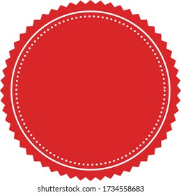 Vector Stamp without text. Red Rubber Texture .