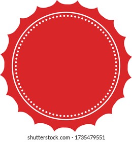 Vector Stamp without text. Red Rubber Texture .