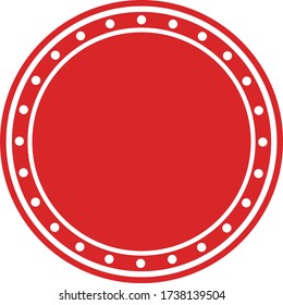 Vector Stamp without text. Red Rubber Texture .