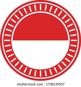 Vector Stamp without text. Red Rubber Texture .