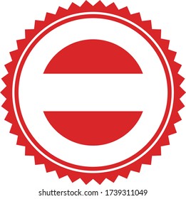 Vector Stamp without text. Red Rubber Texture .