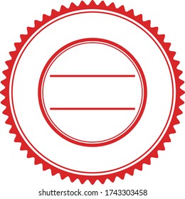 Vector Stamp without text. Red Rubber Texture .