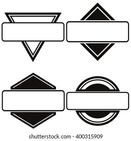 Vector Stamp without text. Set of Stamps . 