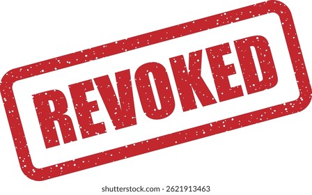 Vector stamp with the word “REVOKED” – for canceled permissions, invalid documents, or reversed approvals