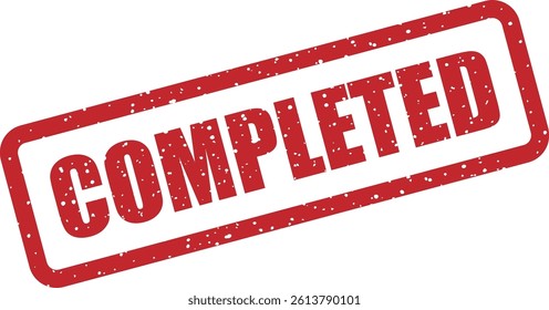 Vector stamp with the word “Completed”. Ideal for marking finished tasks, projects, or actions