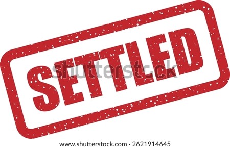 Vector stamp with the word “SETTLED” – useful for disputes, legal matters, or resolved cases