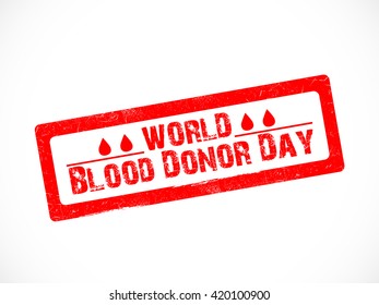 Vector stamp  for World blood donor day-June 14.
