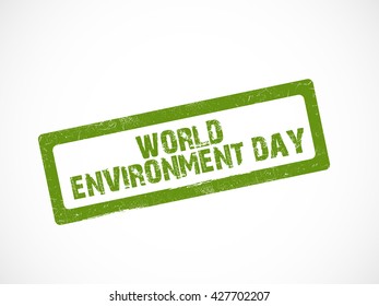 Vector stamp for world environment day.