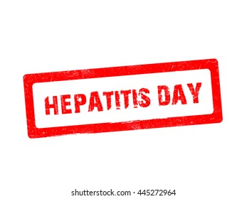 Vector stamp for world hepatitis day.