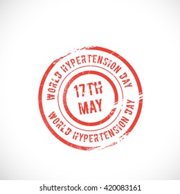 Vector stamp of world hypertension day.