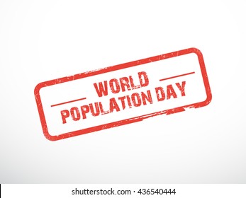 Vector stamp of world population day.