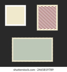 vector stamps with various colors and sizes