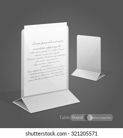 vector stand for advertising paper