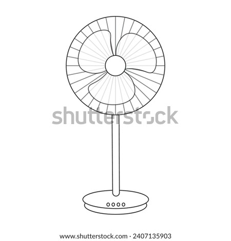 Vector Stand Fan coloring page