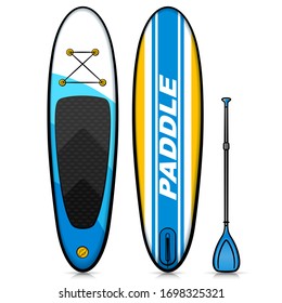 Vector stand up paddle drawing