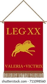 Vector standard of ancient Roman Legio XX Valeria Victrix