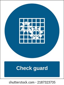 vector standard mandatory sign ISO international pictogram check guard
