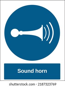 vector standard mandatory sign ISO international pictogram sound horn