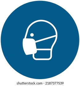 vector standard mandatory sign ISO international pictogram wear a mask
