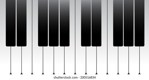Vector of Standard piano key