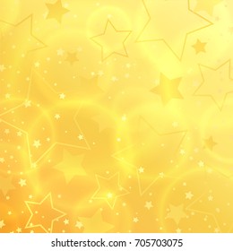 Vector Star abstract background design. Holliday happy background. Star shape sparkle effect on gold backdrop template