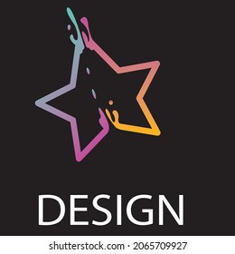 Estrella vectorial. Emblema abstracto, concepto de diseño, logotipo, elemento de logotipo para plantilla.