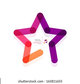 Vector star abstract geometric shape concept