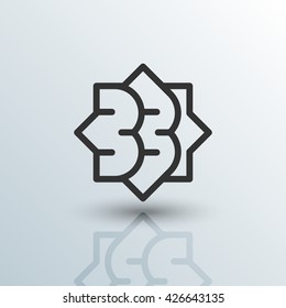 vector star B and B letter logo sign