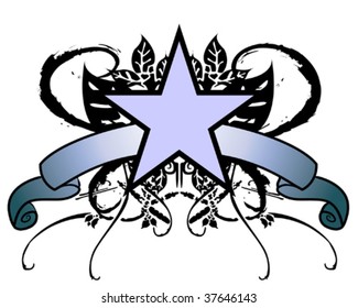 vector star banner