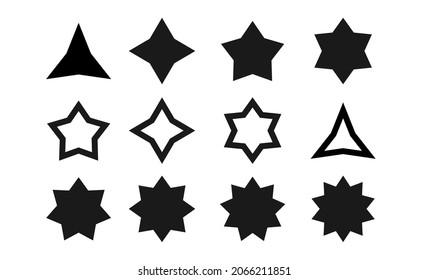 vector star with black color on white background