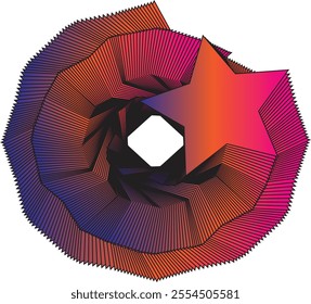 Vector star Bold Bright Mastering Design.Illustration vector.