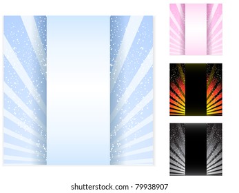 Vector - Star Card with Stripes. Set of 4 layouts